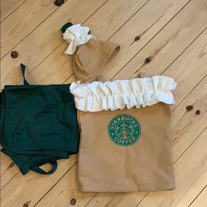 Starbucks costume with 2 barista aprons